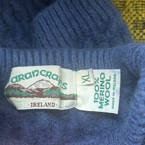 Aran Crafts kids  Sweater in Rich Blue